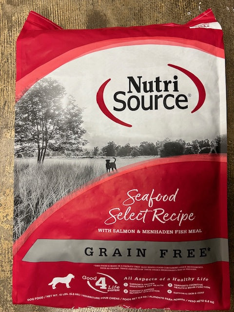 NutriSource Dog Food Grain Free Seafood Select 26lb