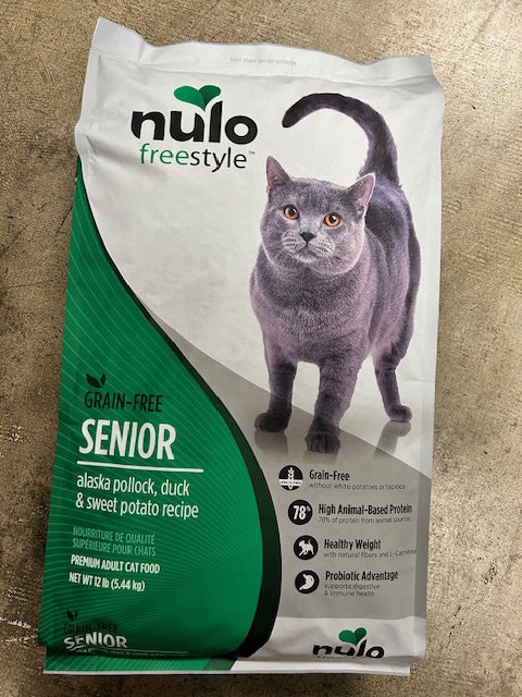 Nulo 12 lbs Freestyle Alaska Pollock Duck Sweet Potato Senior Cat Food