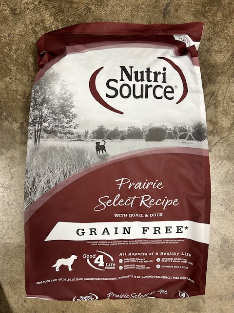 NutriSource Dog Food, Grain Free Prairie Select 26lb