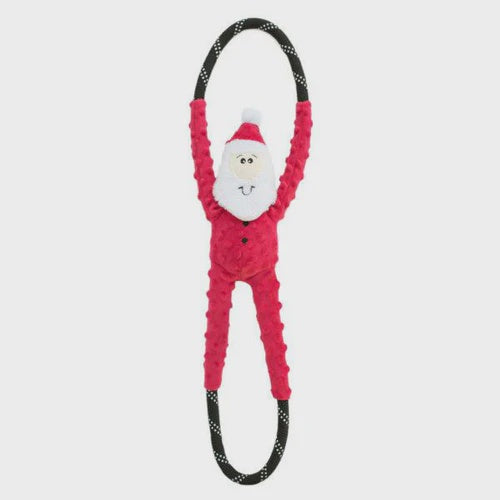 Zippy Paw Dog Toy,  Santa Rope Tugz