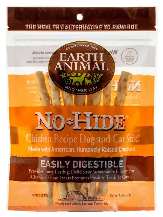 Earth Animal No Hide Chicken Stix ; Dog Treat ; 10 ct Chew