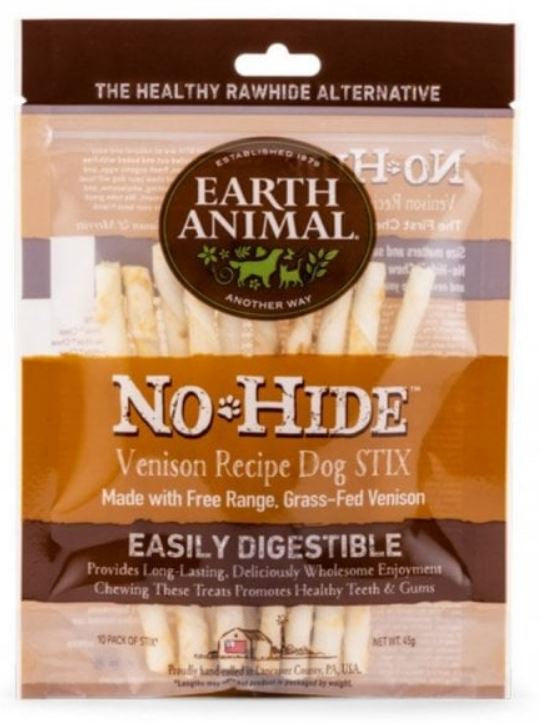 Earth Animal No Hide Venison Stix ; Dog Treat ; 10 ct