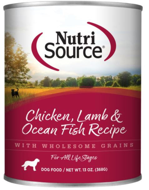 NutriSource Dog Food, Chicken/Lamb/Ocean Fish, 13 oz