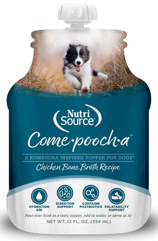 NutriSource Come Poocha Chicken Bone Broth, 12 oz