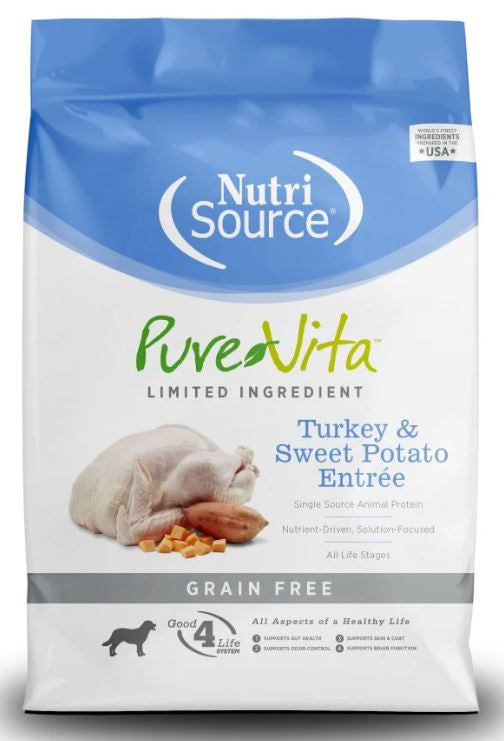 NutriSource PureVita Dog food,  Turkey/Sweet Potato, 5lb